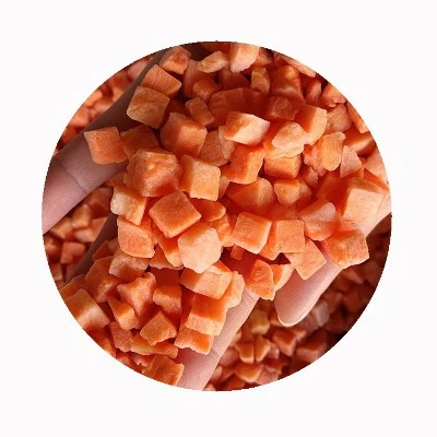 Frozen diced carrots for soups stews and central kitchen applications Frozen diced carrots for soups stews and central kitchen applications